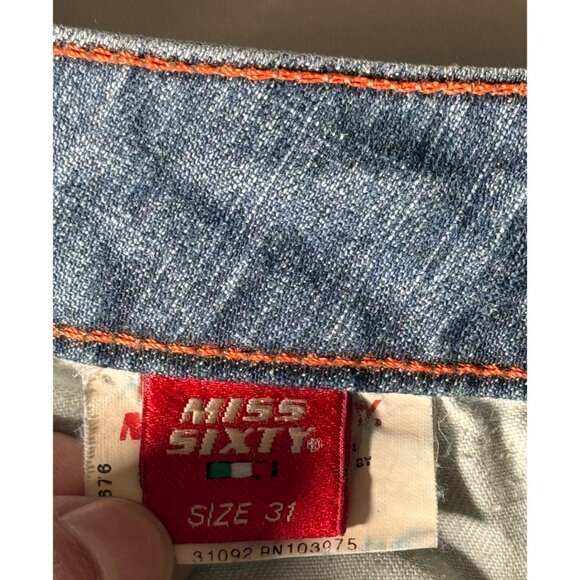 Miss Sixty Jeans Vintage Y2K 
Extra Low Tommy Flare Size 31 Dark Wash - Picture 7 of 16